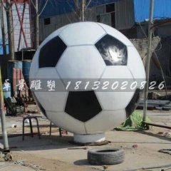 不銹鋼足球，學校廣場足球雕塑