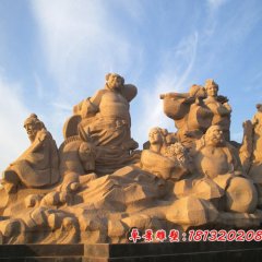 八仙石雕，八仙過海石雕