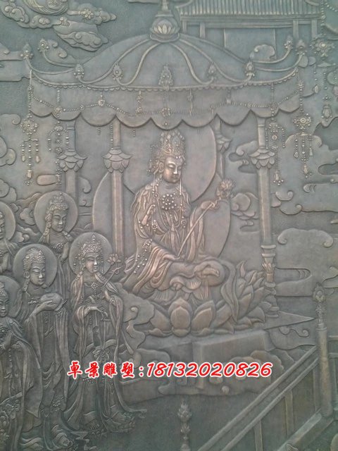寺廟銅浮雕，紫銅浮雕 (1)