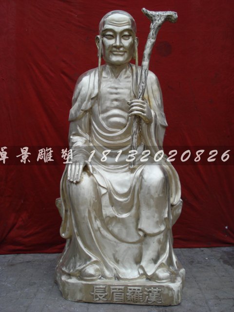 十八羅漢銅雕，鑄銅十八羅漢雕塑 (1)