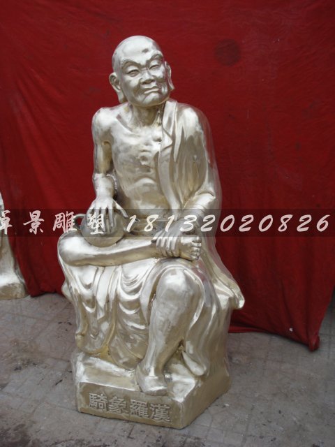 十八羅漢銅雕，鑄銅十八羅漢雕塑 (3)