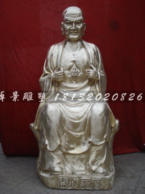 十八羅漢銅雕，鑄銅十八羅漢雕塑 (6)