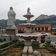 噴泉石雕，三層石噴泉