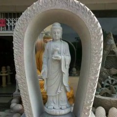 觀音石雕，漢白玉觀音石雕