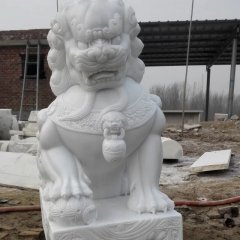 漢白玉獅子雕塑，北京獅漢白玉雕塑