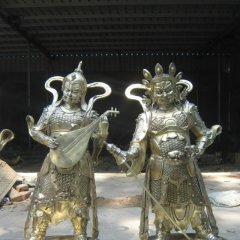四大天王銅雕，鎏金四大天王銅雕