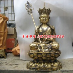 地藏王菩薩銅雕，鎏金銅地藏王菩薩雕塑