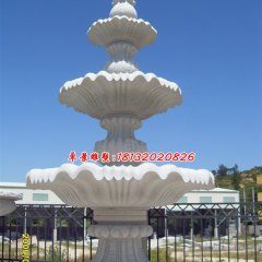 石噴泉，石水池