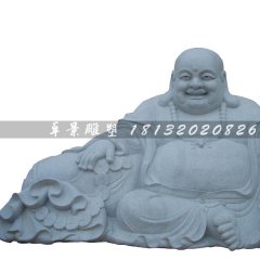 彌勒佛石雕，漢白玉彌勒佛雕塑