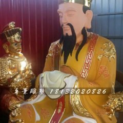 玉帝銅雕，貼金銅玉帝雕塑