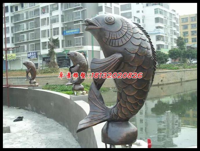 銅魚(yú)雕塑，銅魚(yú)噴泉雕塑