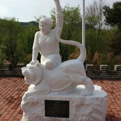 扼虎救父石雕，二十四孝石雕