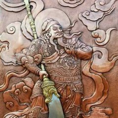 關(guān)公銅浮雕，鑄銅關(guān)公浮雕