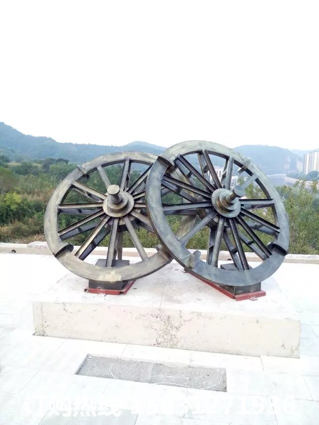 車輪銅雕,公園景觀銅雕