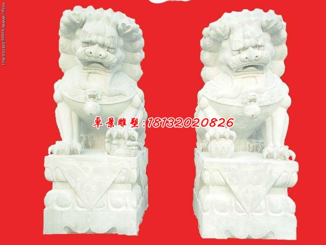 獅子石雕,漢白玉北京獅石雕