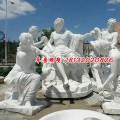 漢白玉西方人物雕塑，廣場(chǎng)人物石雕