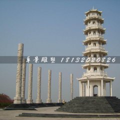 石塔，漢白玉石塔雕塑