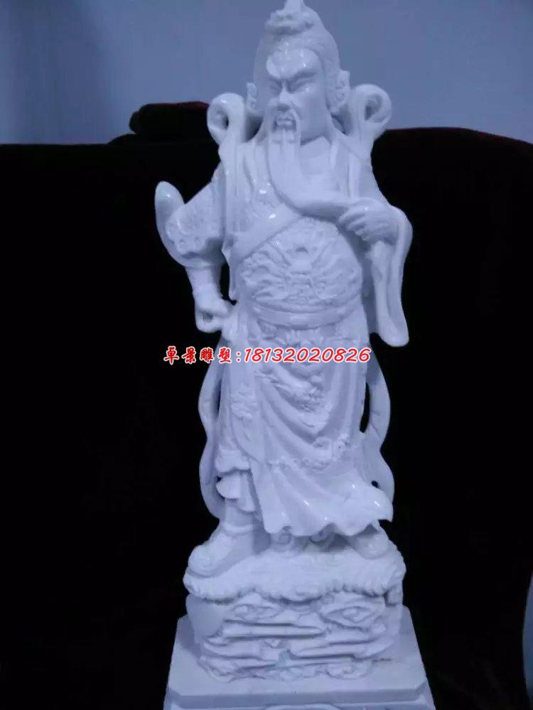 關(guān)公石雕，漢白玉關(guān)公石雕 (2)
