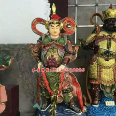 玻璃鋼韋陀雕塑，玻璃鋼彩繪韋陀雕塑