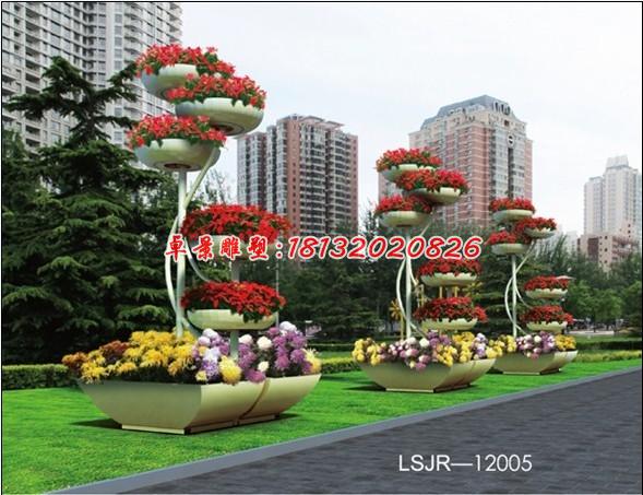 玻璃鋼花盆雕塑，玻璃鋼花架雕塑 (1)