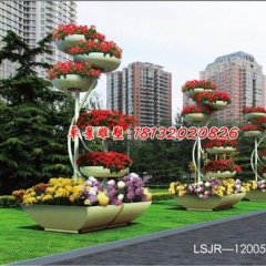 玻璃鋼花盆雕塑，玻璃鋼花架雕塑