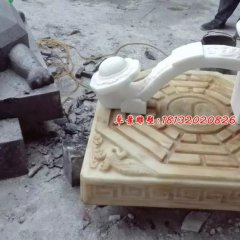如意石雕，漢白玉如意雕塑