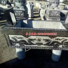 石雕鼎，石雕香爐，寺廟香爐雕塑