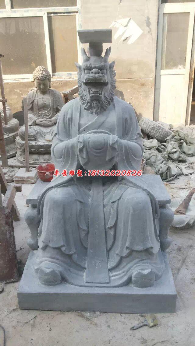 龍王石雕，大理石龍王雕塑