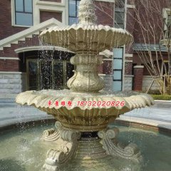 石雕噴水盆，歐式噴泉雕塑