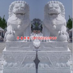 北京獅石雕，漢白玉北京獅雕塑