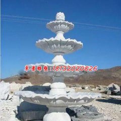 漢白玉跌水盆石雕 ，跌水盆噴泉雕塑