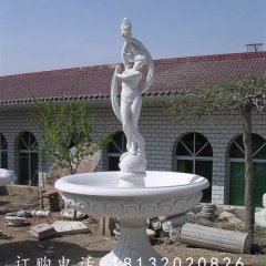 西方人物石噴泉，漢白玉人物石噴泉