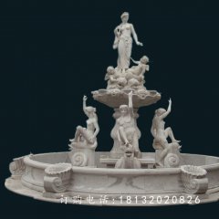 西方石雕噴泉，廣場石雕