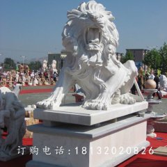 石雕獅子，石雕動(dòng)物雕塑