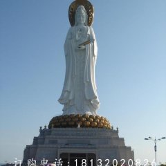 觀音菩薩石雕，三面觀音菩薩石雕，大型觀音菩薩石雕