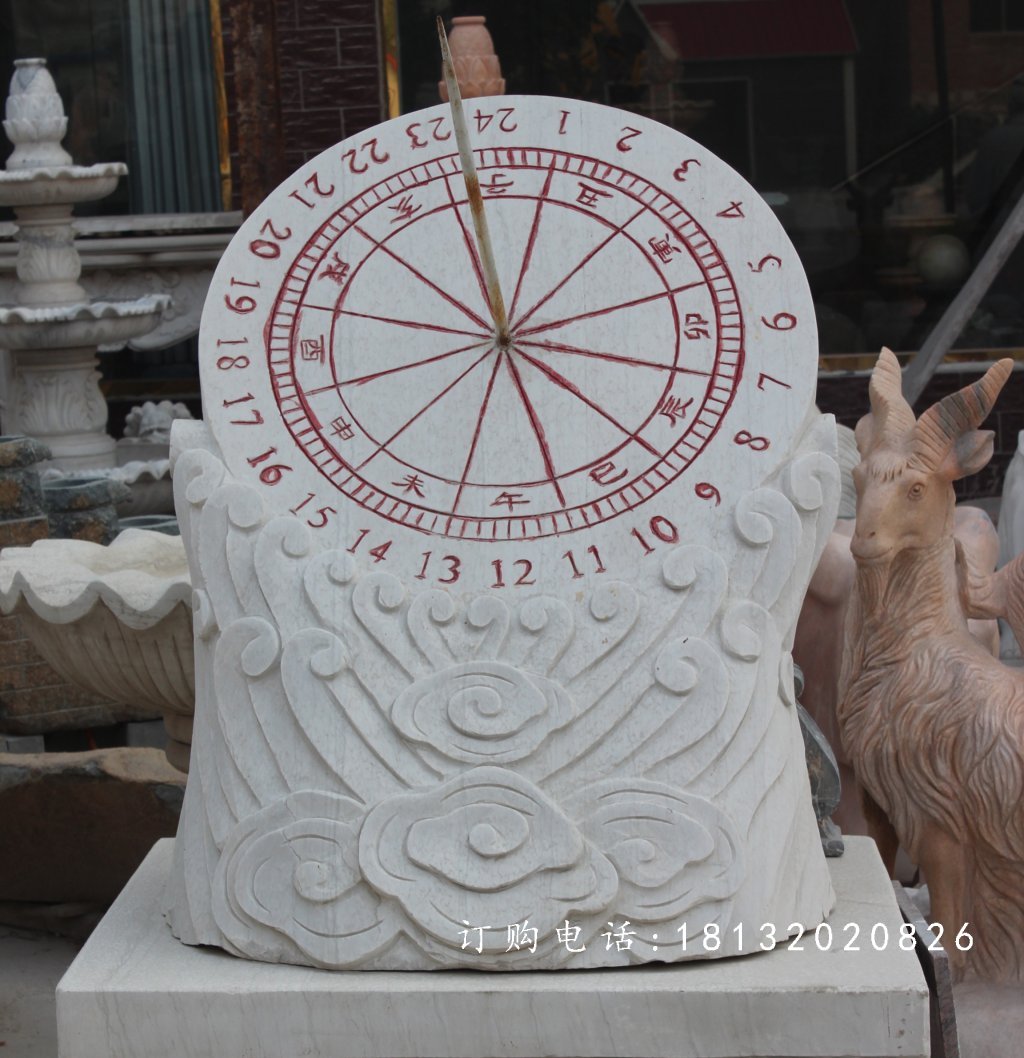 石頭日晷雕塑，石雕日晷，學(xué)校日晷雕塑