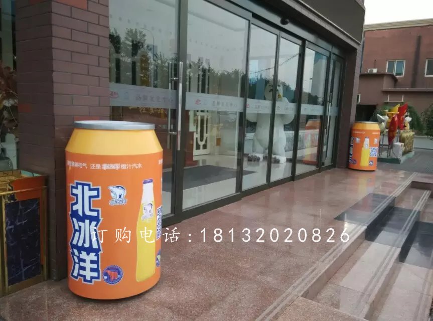 玻璃鋼易拉罐，仿真玻璃鋼雕塑