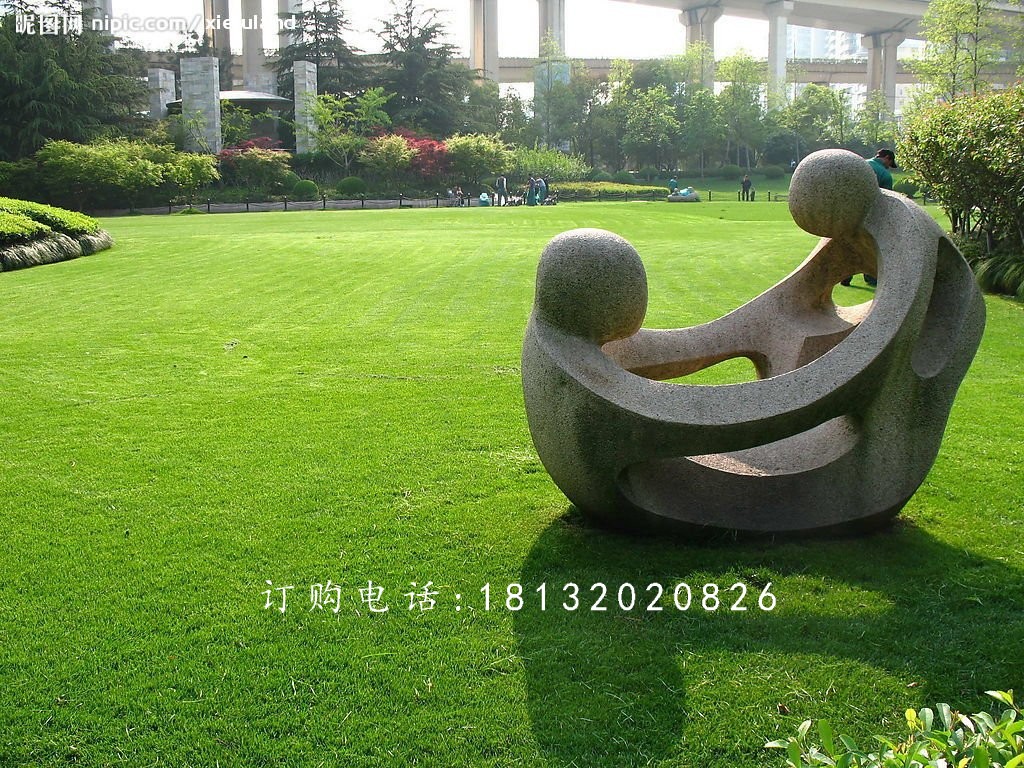 抽象人物石雕，公園抽象人物石雕