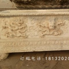 方形石水盆，大理石水盆雕塑