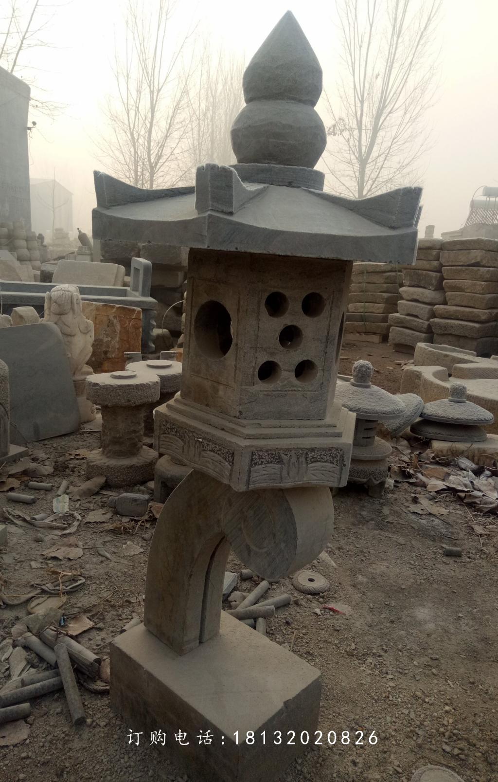青石宮燈,仿古石燈