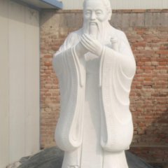 先師孔子石雕，漢白玉孔子雕塑