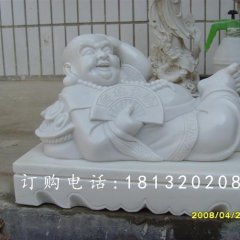 高枕無(wú)憂石雕，彌勒佛睡覺(jué)石雕，石雕佛像
