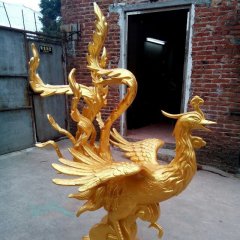 玻璃鋼鳳凰，玻璃鋼仿銅動(dòng)物
