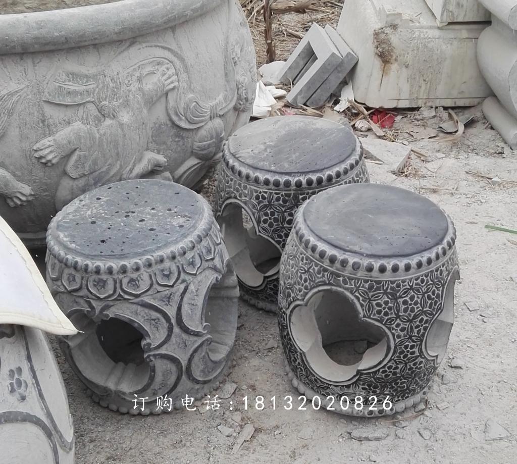 仿古石桌石凳,鼓式桌凳石雕 (2)
