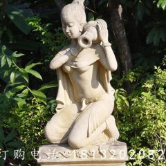 美女沐浴石雕，公園人物石雕