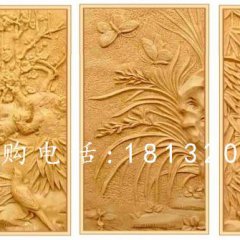 砂巖浮雕，梅蘭竹菊石浮雕