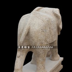 大象石雕，大理石大象雕塑，動(dòng)物石雕