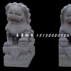 北京獅石雕，青石獅子