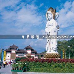 大型三面觀音雕塑，漢白玉佛像雕塑