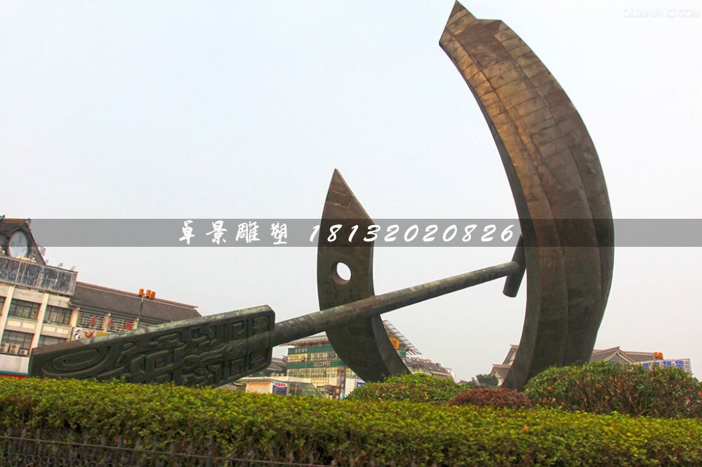 船槳不銹鋼雕塑,大型廣場雕塑 (1)